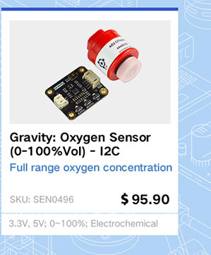  Gravity: Electrochemical Oxygen Sensor (0-100%Vol) - I2C